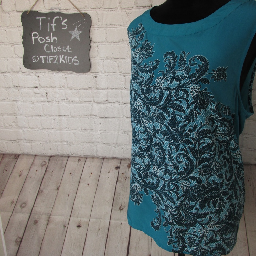 Talbots Patterned Top Sz XL E72